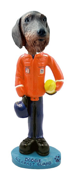 Wirehaired Dachshund U S Coast Guard Doogie Collectible Dog Figurine