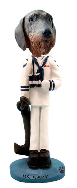 Wirehaired Dachshund U S Navy Doogie Collectible Dog Figurine