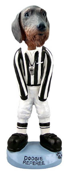 Wirehaired Dachshund Referee Doogie Collectible Dog Figurine