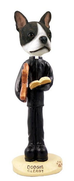 Boston Terrier Clergy Doogie Collectible Dog Figurine