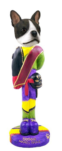 Boston Terrier Mardi Gras Doogie Collectible Dog Figurine