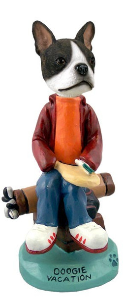 Boston Terrier Vacation Doogie Collectible Dog Figurine