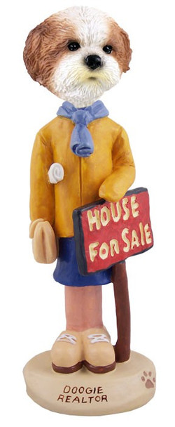 Tan Shih Tzu with Sport Cut Female Realtor Doogie Collectible Dog Figurine