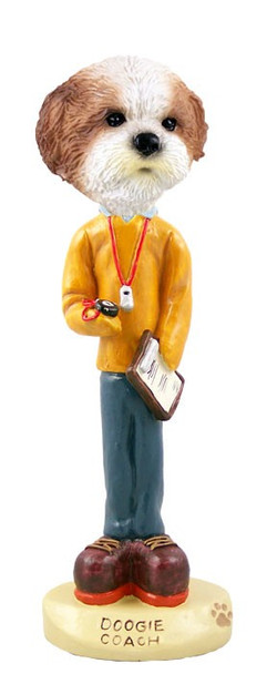 Tan Shih Tzu with Sport Cut Coach Doogie Collectible Dog Figurine