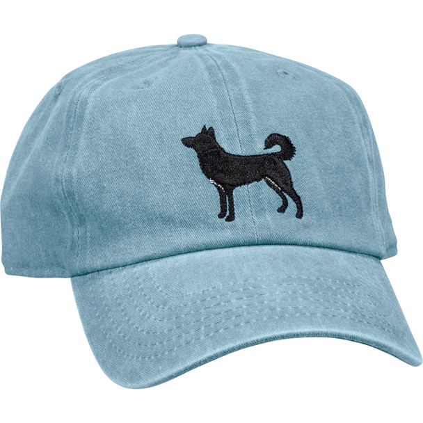 Dog Lover - Love My Husky Embroidered Cotton Baseball Cap from Primitives by Kathy - One Size Fits Most with Adjustable Brass Closure