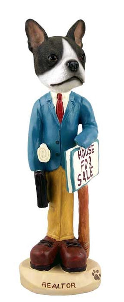 Boston Terrier Male Realtor Doogie Collectible Dog Figurine