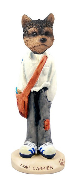 Yorkshire Terrier (Puppy Cut) Mail Carrier Doogie Collectible Dog Figurine