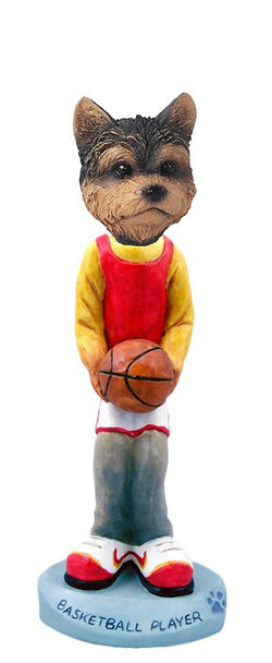 Yorkshire Terrier (Puppy Cut) Basketball Doogie Collectible Dog Figurine
