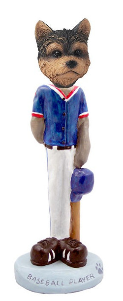 Yorkshire Terrier (Puppy Cut) Baseball Doogie Collectible Dog Figurine