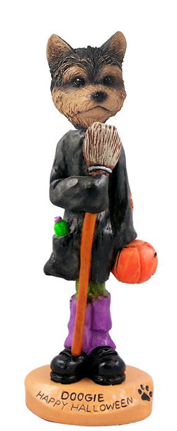 Yorkshire Terrier (Puppy Cut) Happy Halloween Doogie Collectible Dog Figurine