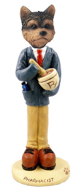 Yorkshire Terrier (Puppy Cut) Pharmacist Doogie Collectible Dog Figurine