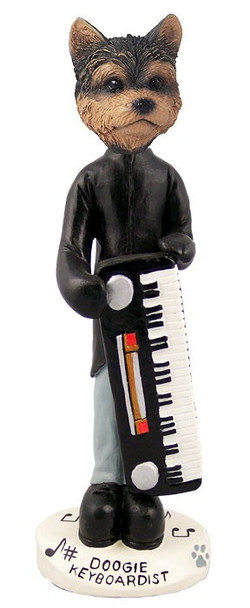 Yorkshire Terrier (Puppy Cut) Keyboardist Doogie Collectible Dog Figurine