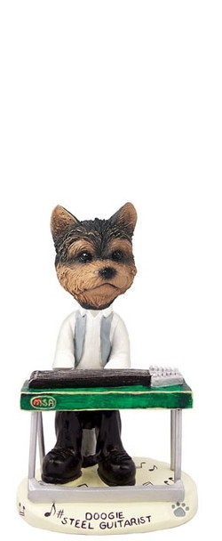 Yorkshire Terrier (Puppy Cut) Steel Guitarist Doogie Collectible Dog Figurine