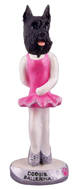Black Schnauzer Ballerina Doogie Collectible Dog Figurine
