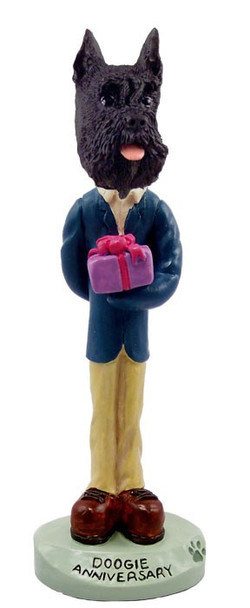 Black Schnauzer Anniversary Doogie Collectible Dog Figurine