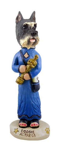 Gray Schnauzer Actress Doogie Collectible Dog Figurine