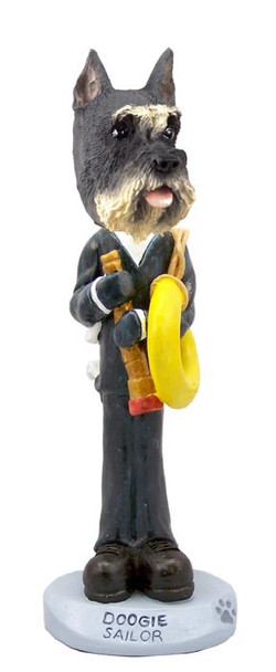 Gray Schnauzer Sailor Doogie Collectible Dog Figurine