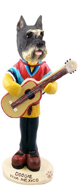 Gray Schnauzer Viva Mexico Doogie Collectible Dog Figurine