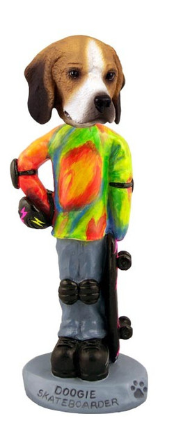 Beagle Skateboarder Doogie Collectible Dog Figurine