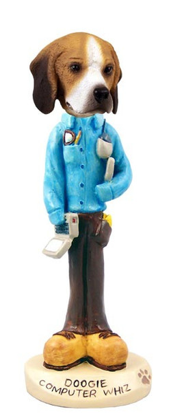 Beagle Computer Whiz Doogie Collectible Dog Figurine