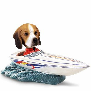 Beagle Motorboat Doogie Collectible Dog Figurine