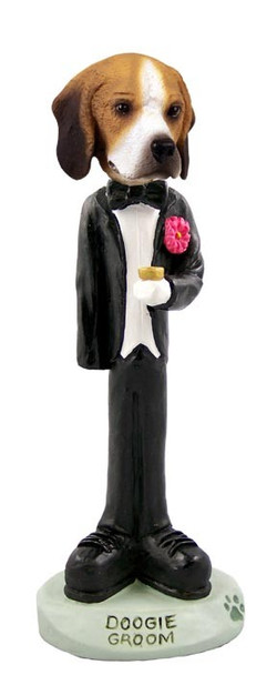 Beagle Groom Doogie Collectible Dog Figurine