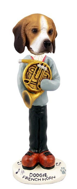 Beagle French Horn Doogie Collectible Dog Figurine
