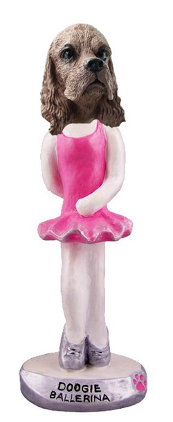 Brown Cocker Spaniel Ballerina Doogie Collectible Dog Figurine