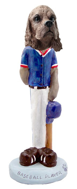 Brown Cocker Spaniel Baseball Doogie Collectible Dog Figurine