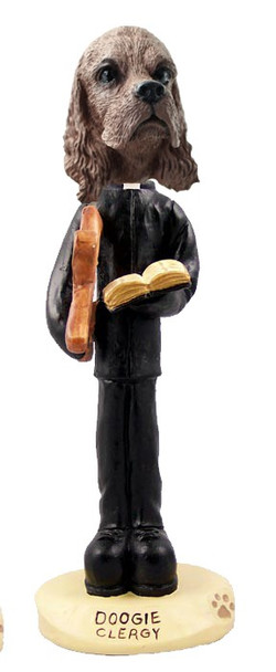 Brown Cocker Spaniel Clergy Doogie Collectible Dog Figurine