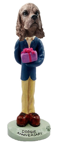 Brown Cocker Spaniel Anniversary Doogie Collectible Dog Figurine