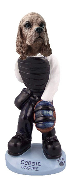 Brown Cocker Spaniel Umpire Doogie Collectible Dog Figurine