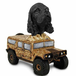 Black Cocker Spaniel Hummer Doogie Collectible Dog Figurine