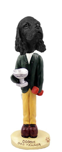 Black Cocker Spaniel Trainer Doogie Collectible Dog Figurine