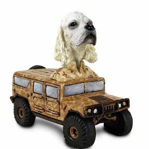 Blonde Cocker Spaniel Hummer Doogie Collectible Dog Figurine