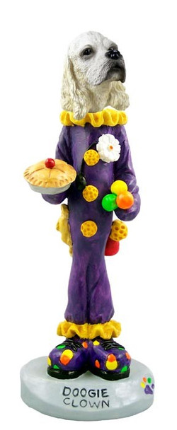 Blonde Cocker Spaniel Clown Doogie Collectible Dog Figurine