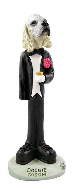 Blonde Cocker Spaniel Groom Doogie Collectible Dog Figurine