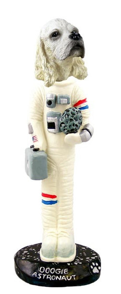 Blonde Cocker Spaniel Astronaut Doogie Collectible Dog Figurine
