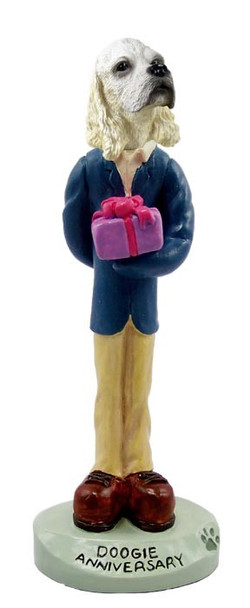Blonde Cocker Spaniel Anniversary Doogie Collectible Dog Figurine