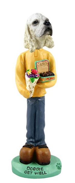 Blonde Cocker Spaniel Get Well Doogie Collectible Dog Figurine