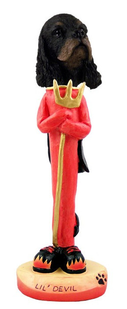 Black & Tan Cocker Spaniel Lil Devil Doogie Collectible Dog Figurine