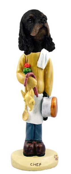 Black & Tan Cocker Spaniel Chef Doogie Collectible Dog Figurine