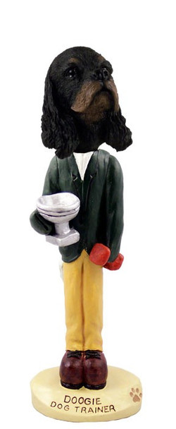 Black & Tan Cocker Spaniel Trainer Doogie Collectible Dog Figurine