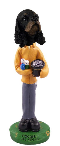 Black & Tan Cocker Spaniel Las Vegas Doogie Collectible Dog Figurine