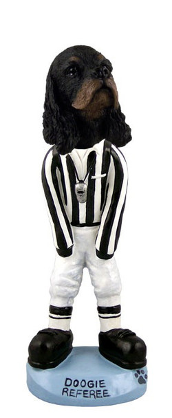 Black & Tan Cocker Spaniel Referee Doogie Collectible Dog Figurine
