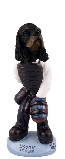 Black & Tan Cocker Spaniel Umpire Doogie Collectible Dog Figurine