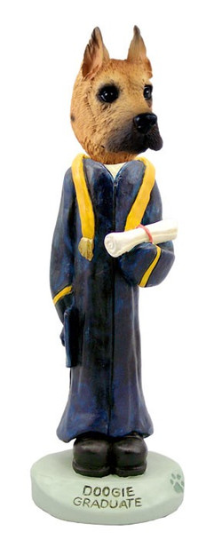 Fawn Great Dane Graduate Doogie Collectible Dog Figurine