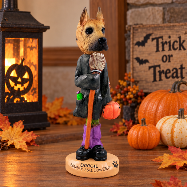 Fawn Great Dane Happy Halloween Doogie Collectible Dog Figurine