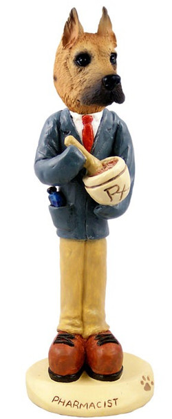 Fawn Great Dane Pharmacist Doogie Collectible Dog Figurine