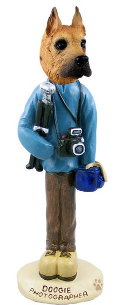 Fawn Great Dane Photographer Doogie Collectible Dog Figurine